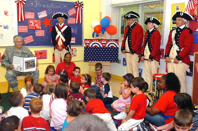 Army Chief of Staff Celebrates Army Birthday with Fort Belvoir children