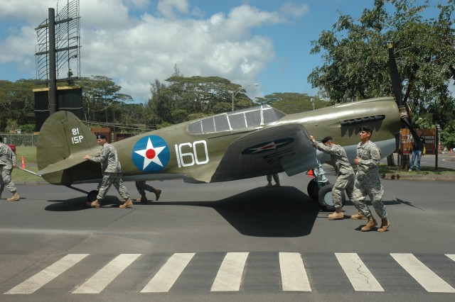 Historic P-40 aircraft returns to &#039;action&#039; near Kawamura Gate