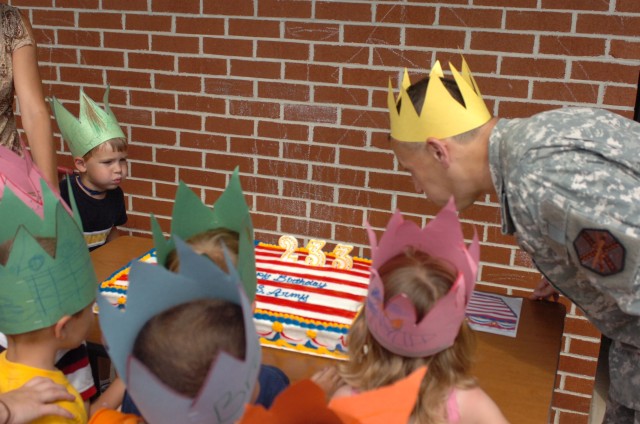 Carlisle Barracks youth, Garrison Commander blow out the cake