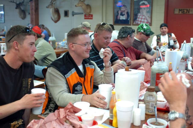 San Angelo, Texas native Sgt. Michael Middleton (left), shop foreman, Niles, Ohio native Sgt. William Young (center), operations noncommissioned officer in charge and Midland, Texas native Staff Sgt. Brandon Taylor, team chief all in Troop D, 1st...