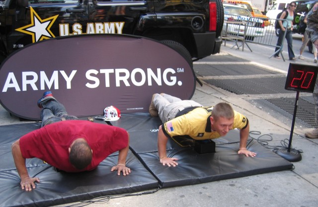 Marksman Competes in Pushups