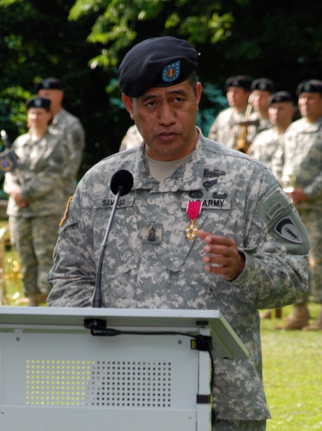 U.S. Army Europe bids farewell to its senior enlisted member in Heidelberg ceremony