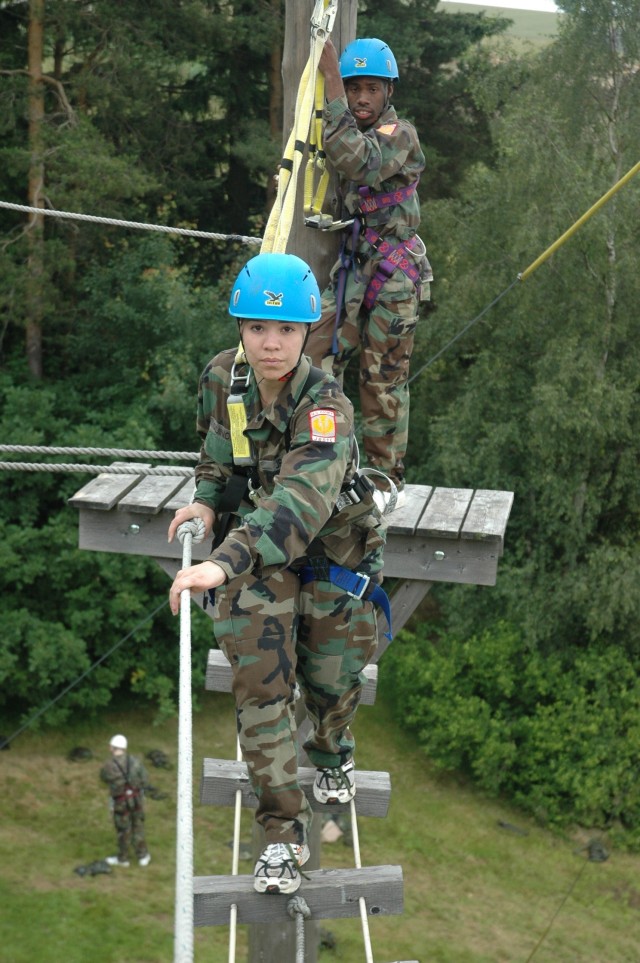 Grafenwoehr Training Area Challenges JROTC Cadets at Soldier Skills during Camp