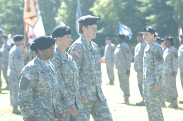 Grays takes command, inspecting troops