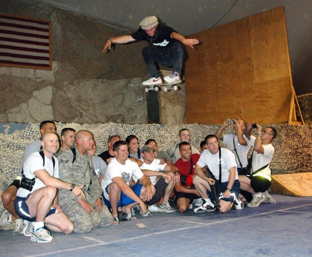 Visiting X-Games athletes experience extreme living -- Soldier style