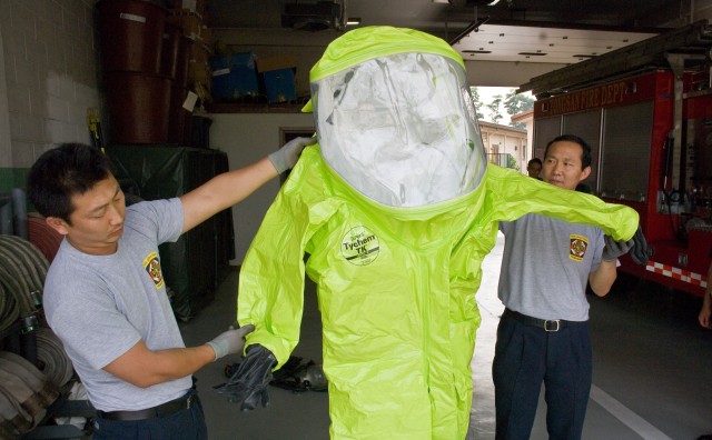 Yongsan firefighters gain chemical protective equipment