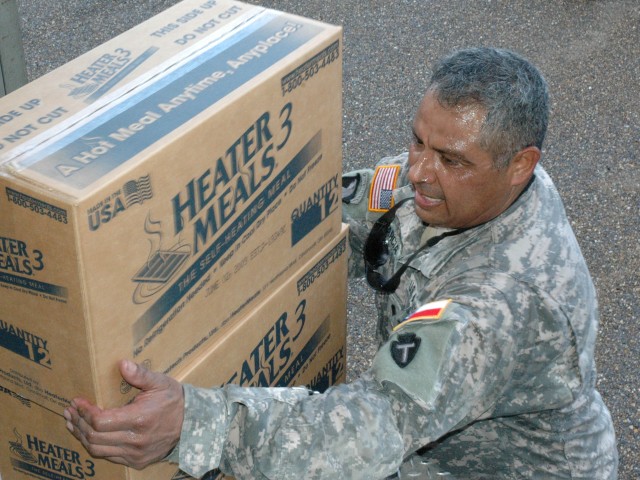 Unloading relief supplies