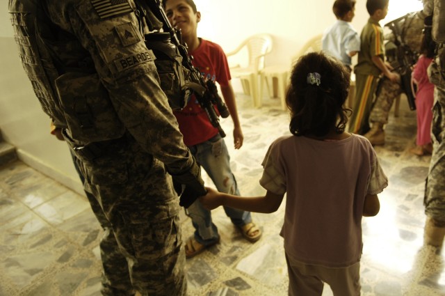 Soldiers visit orphanage