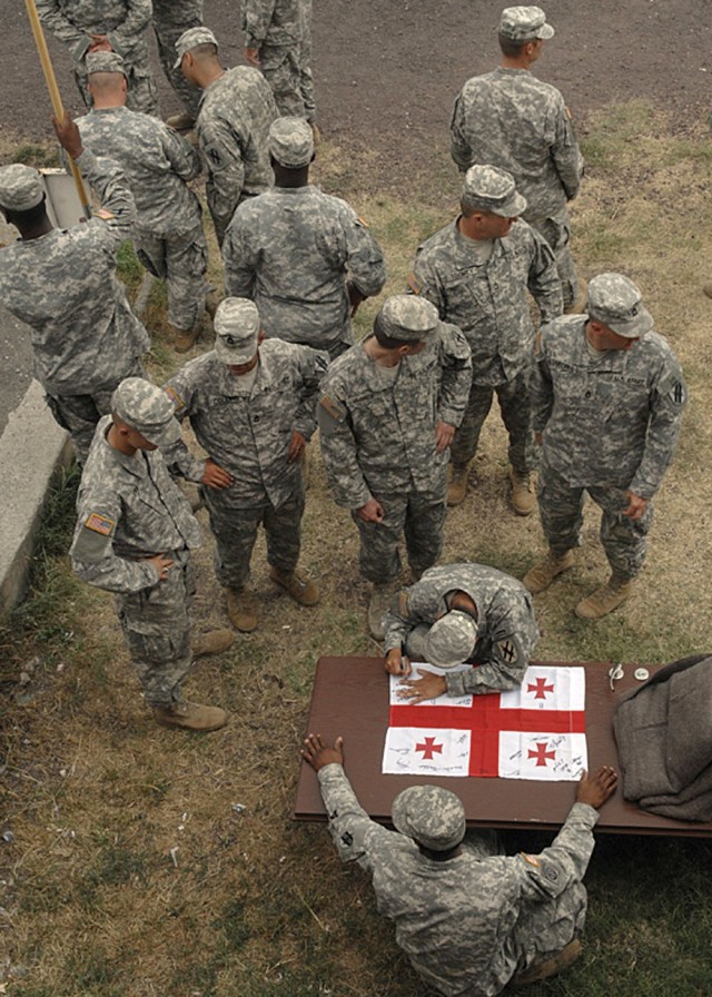 Signing the Flag