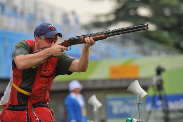 USAMU shotgun shooter Hancock wins Olympic gold medal in skeet