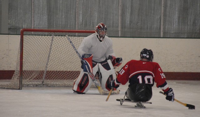 Wounded warriors take to the ice