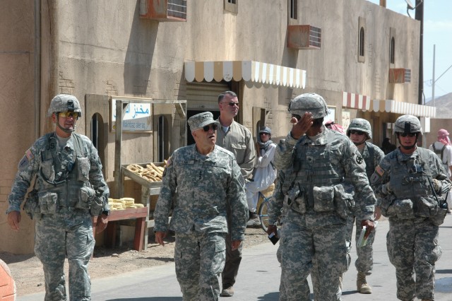 CSA tours NTC training area