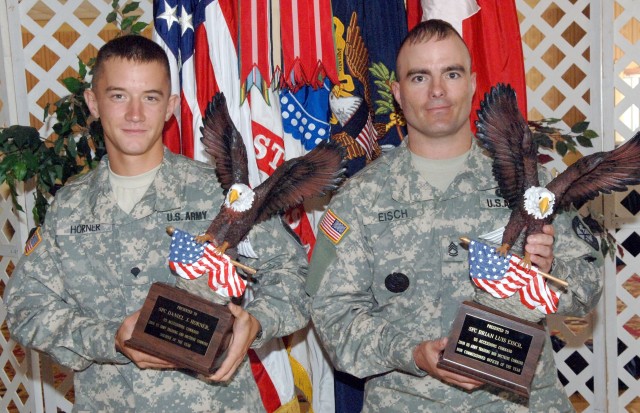 TRADOC NCO, Soldier of Year with Trophies