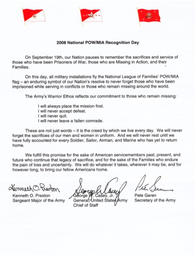 2008 National POW/MIA Recognition Day