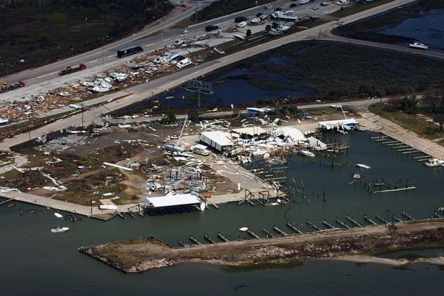 This scene is just one of many seen while flying over Galveston, Texas and the surrounding areas affected by Hurricane Ike. This particular flight, flown by 2nd Battalion, 227th Aviation Regiment, 1st Air Cavalry Brigade, 1st Cavalry Division, was...