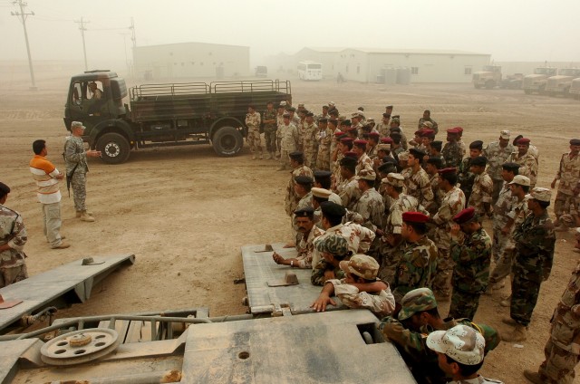 Iraqi Army truckers in training