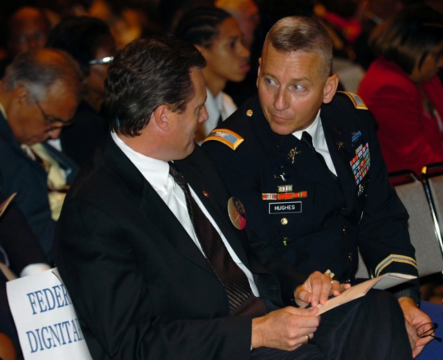 Col. Hughes at funeral