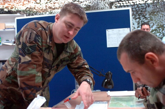 Air Force Staff Sgt. Teaches Soldiers to Call for Fire