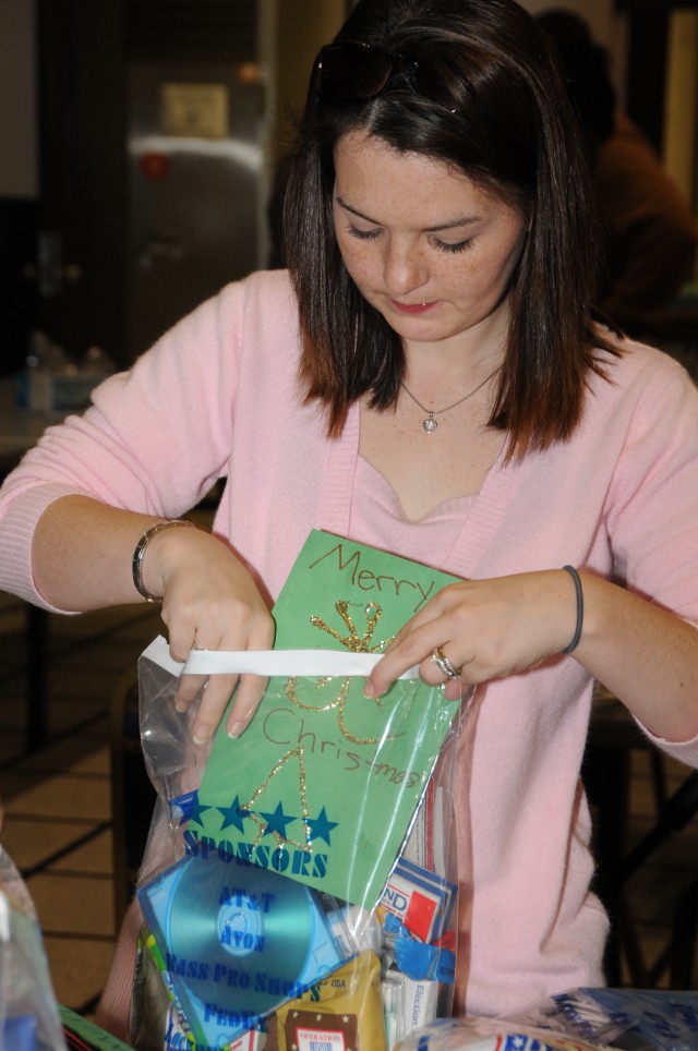 Families assemble packages for deployed Fort Rucker troops