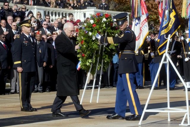 Cheney honors Veterans at Arlington