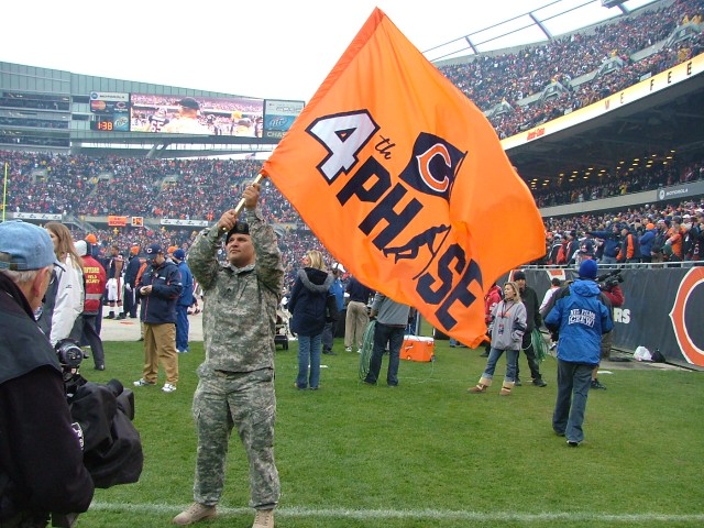 Soldiers and Other Service Members Recognized at the Chicago Bears Veterans Day Game