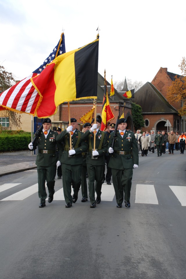 Armistice Day in Chievres, Belgium