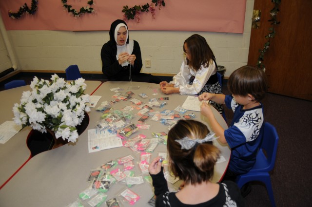 Making crafts at &quot;Light in the Night&quot;