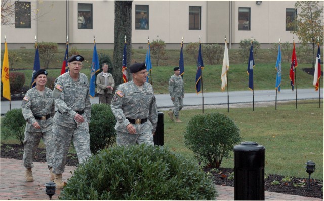 Generals walking to podium