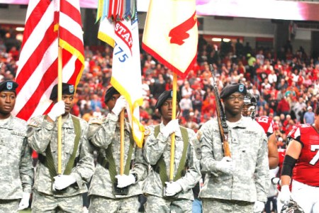 FORSCOM color guard gets salute at NFL game, Article