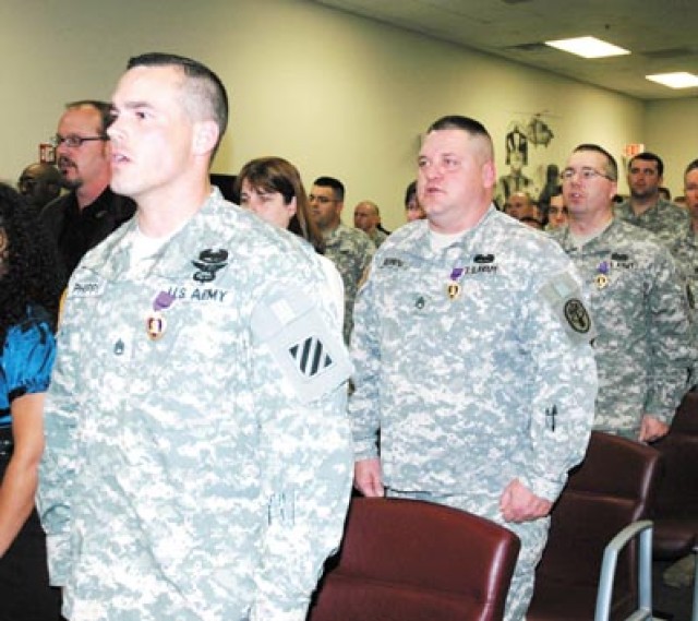 Wounded Warriors Receive Purple Heart