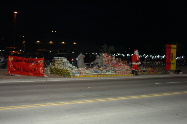 Fort Bliss food drive supplies