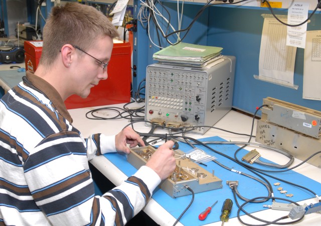 On the job at Tobyhanna- Meteorological Navigational Aids Branch