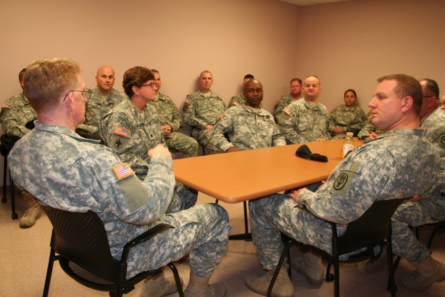 Army Surgeon General speaks to Fort Campbell WTU Cadre