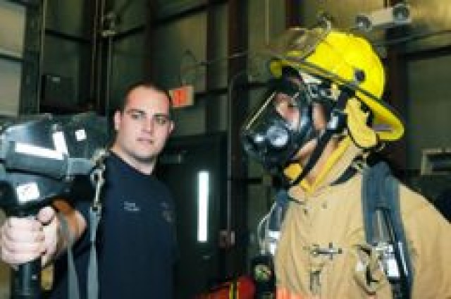Middle school student shadows post firefighters for a day