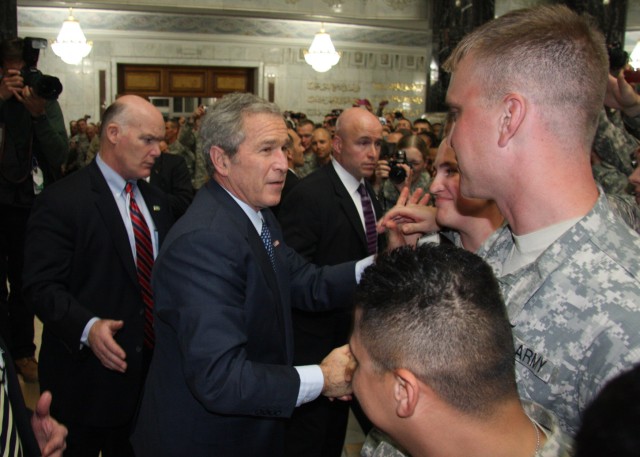 President thanks troops
