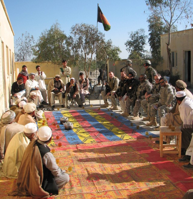 Troops Spend Christmas Eve Donating Supplies to Afghan Village School