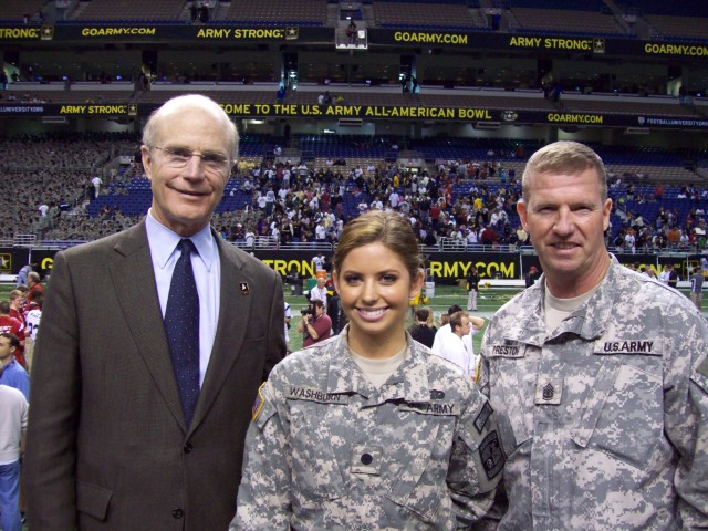 Eagles Cheerleader, Army ROTC Cadet Attends All-American Bowl 