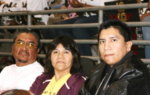 Wounded warrior Spc. Lawrence Guerro with parents Larry and Marie