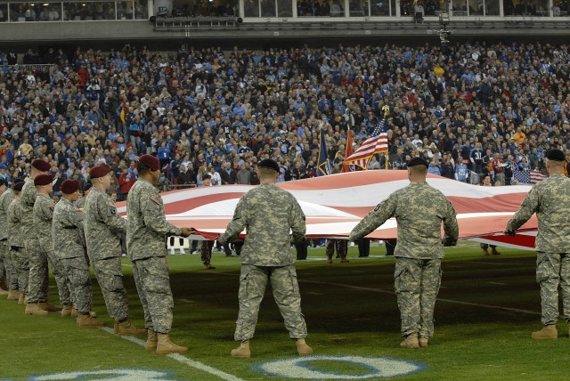 101st Soldiers at NFL Playoff game