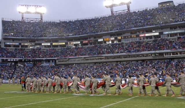 Marching on to the field