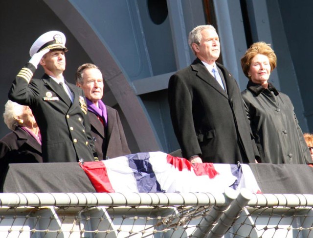 USS Bush Salute