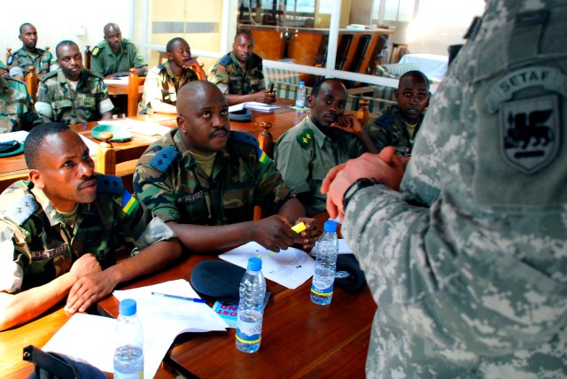 U.S. team providing deployment assistance for Rwandan Defense Force peacekeepers
