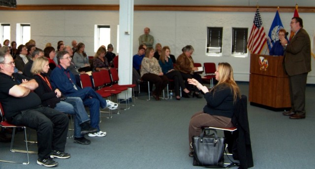 TACOM HQ leaders travel to Rock Island, talk with employees