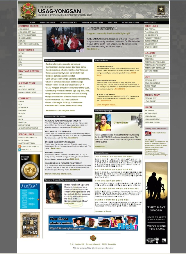 USAG-Yongsan Web site gets facelift