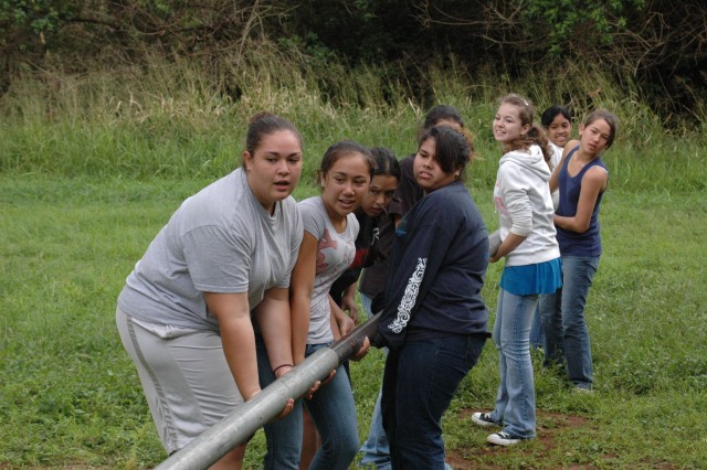 Castle High School students work together, learn communication skills at Leadership Reaction Course 