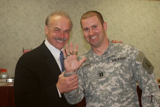 Rocky Bleier with Capt. Doug Larsen