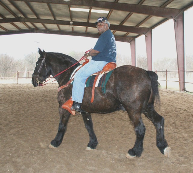 Herb The Caisson Horse with Caretaker Roger Clark