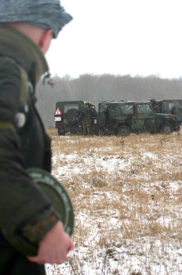 German infantry school students train for Afghanistan deployment on U.S. Army training area in Schweinfurt