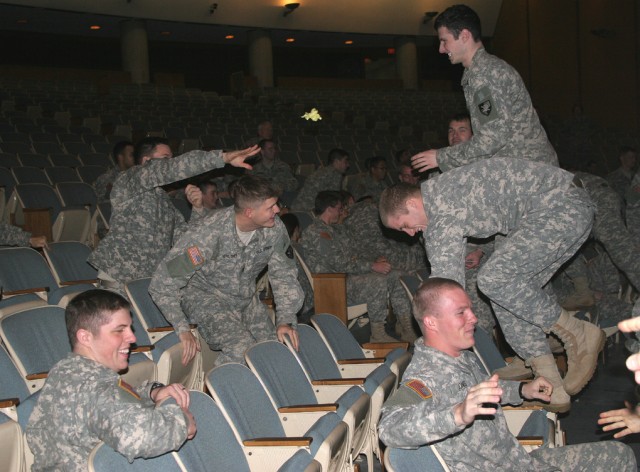 Cadets learn tactics of trench warfare 