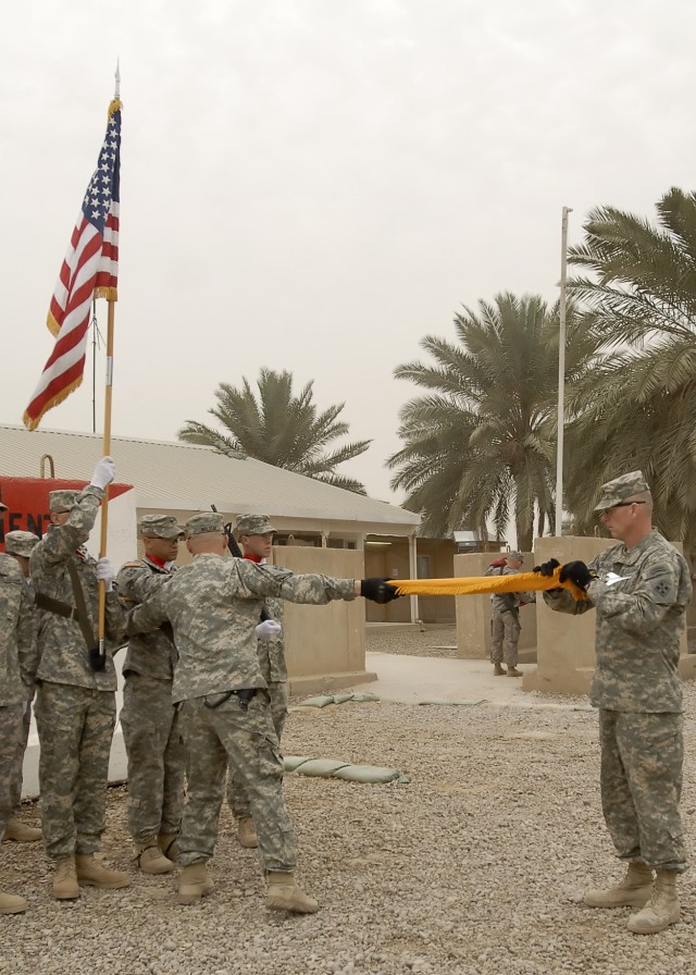 BAGHDAD - Lt. Col. Monty Willoughby (right), a native of Clever, Mo., commander, 4th Squadron, 10th Cavalry Regiment, attached to the 2nd Heavy Brigade Combat Team, 1st Infantry Division, Multi-National Division-Baghdad and Command Sgt. Maj. Miles Wi...